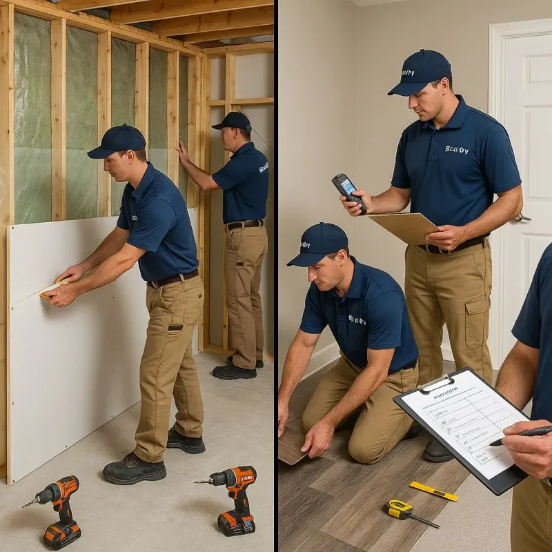 Repairs and Reconstruction process in La Luz, NM